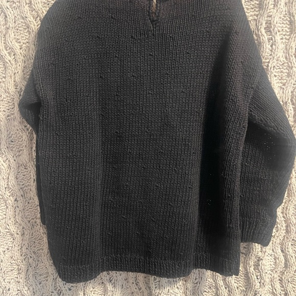 Talbots Kids Black Sweater with Holiday Tree Design - Picture 3 of 3